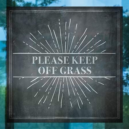 Cgsignlab | אנא שמור את דשא -גד פרץ חלון נצמד | 5 x5